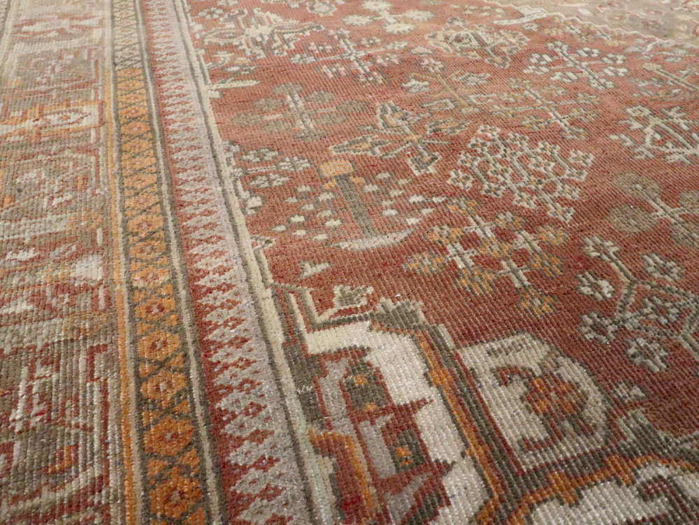 Vintage Persian Joshegan Square Accent Carpet, No.27724 - Staging