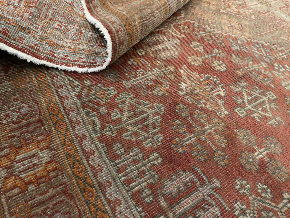 Vintage Persian Joshegan Square Accent Carpet, No.27724 - Staging