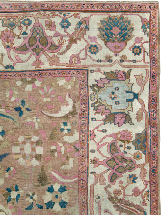 Antique Persian Sultanabad Room Size Carpet, No.27739 - Staging