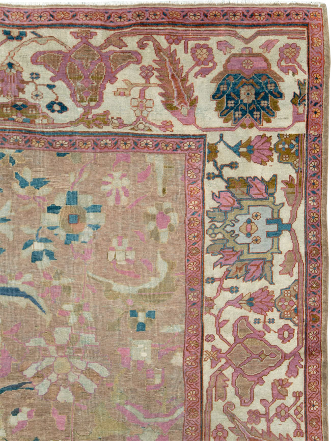 Antique Persian Sultanabad Room Size Carpet, No.27739 - Staging