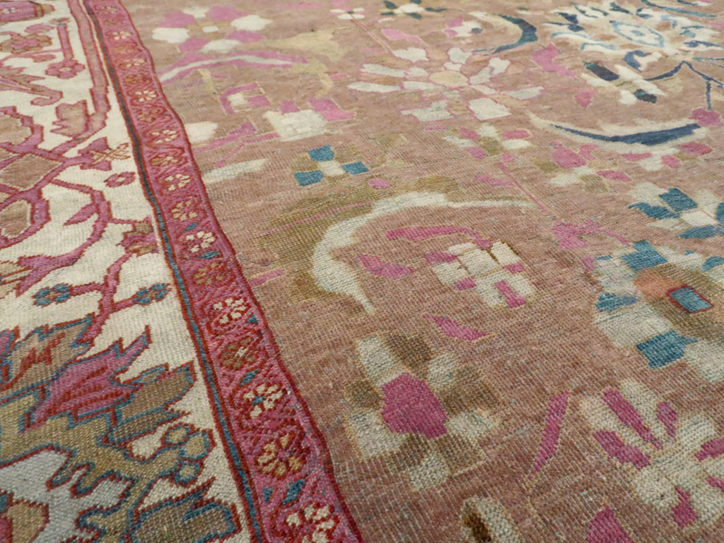 Antique Persian Sultanabad Room Size Carpet, No.27739 - Staging