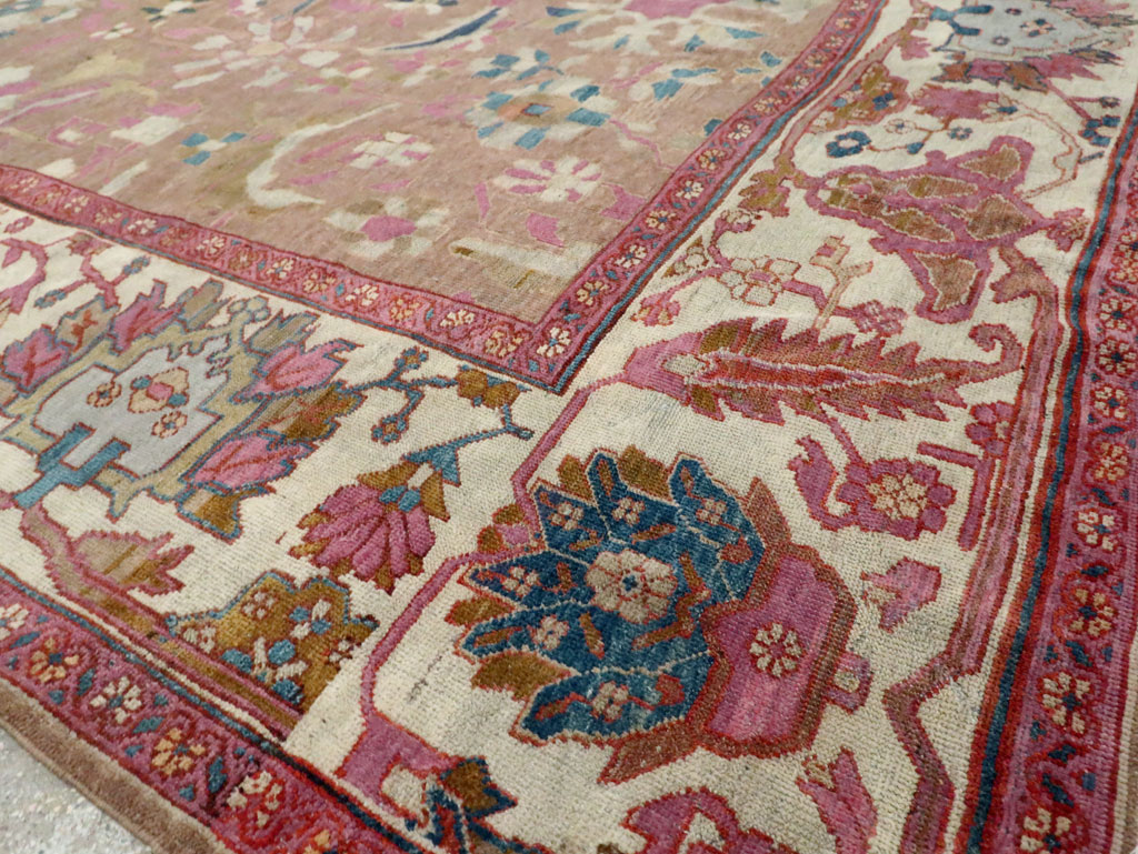 Antique Persian Sultanabad Room Size Carpet, No.27739 - Staging