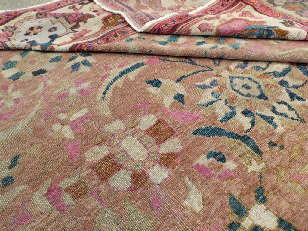 Antique Persian Sultanabad Room Size Carpet, No.27739 - Staging