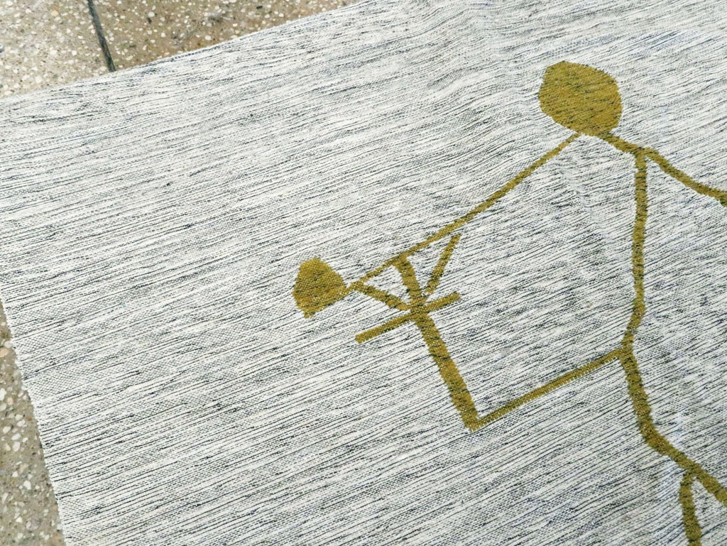 Vintage Ecuadorian Pictorial Textile Flatweave, No.27745 - Staging