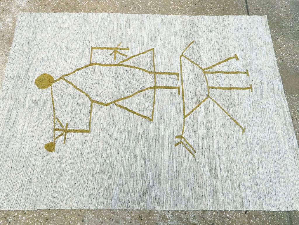 Vintage Ecuadorian Pictorial Textile Flatweave, No.27745 - Staging