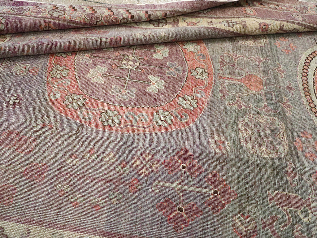 Antique East Turkestan Khotan Gallery Carpet, No.27747 - Staging
