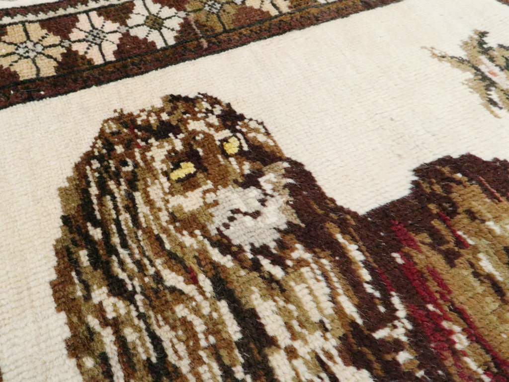 Vintage Anatolian Pictorial Rug, No.27749 - Staging