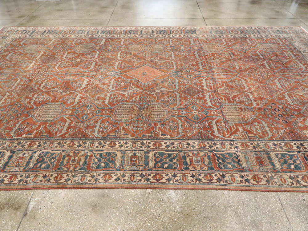 Antique Persian Joshegan Carpet, No.27753 - Staging