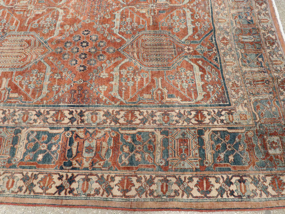 Antique Persian Joshegan Carpet, No.27753 - Staging