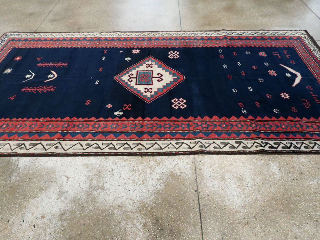 Vintage Caucasian Kazak Rug, No.27756 - Staging
