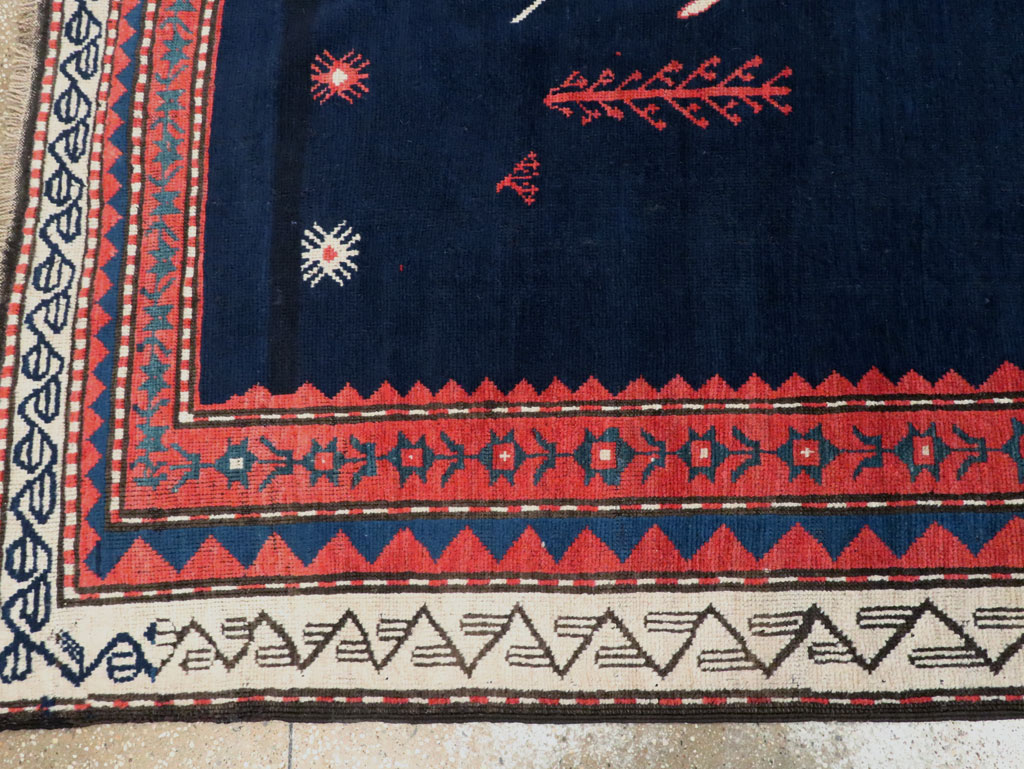 Vintage Caucasian Kazak Rug, No.27756 - Staging