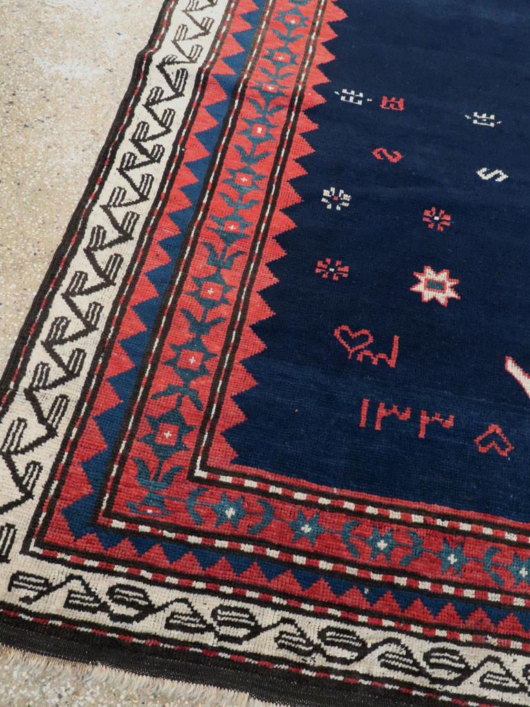 Vintage Caucasian Kazak Rug, No.27756 - Staging