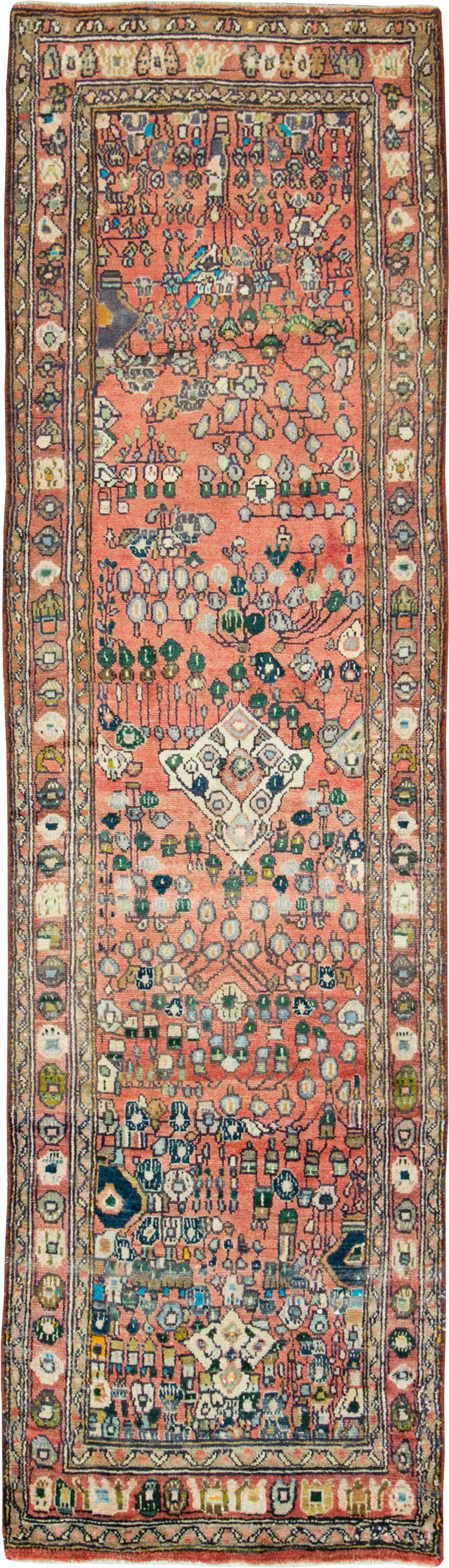 Vintage Persian Mahal Small Runner, No.27760 - Staging