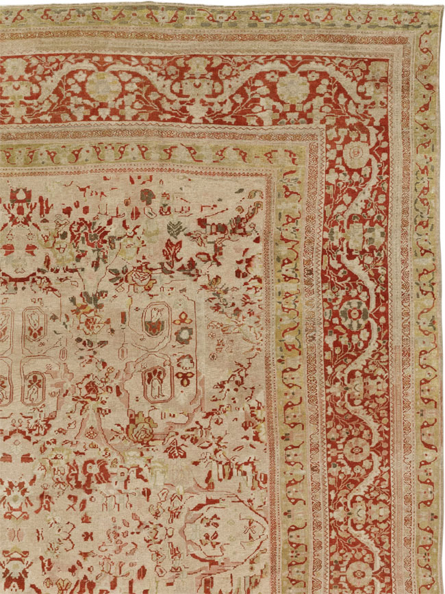 Antique Persian Mahal Oversize Carpet, No.27764 - Staging