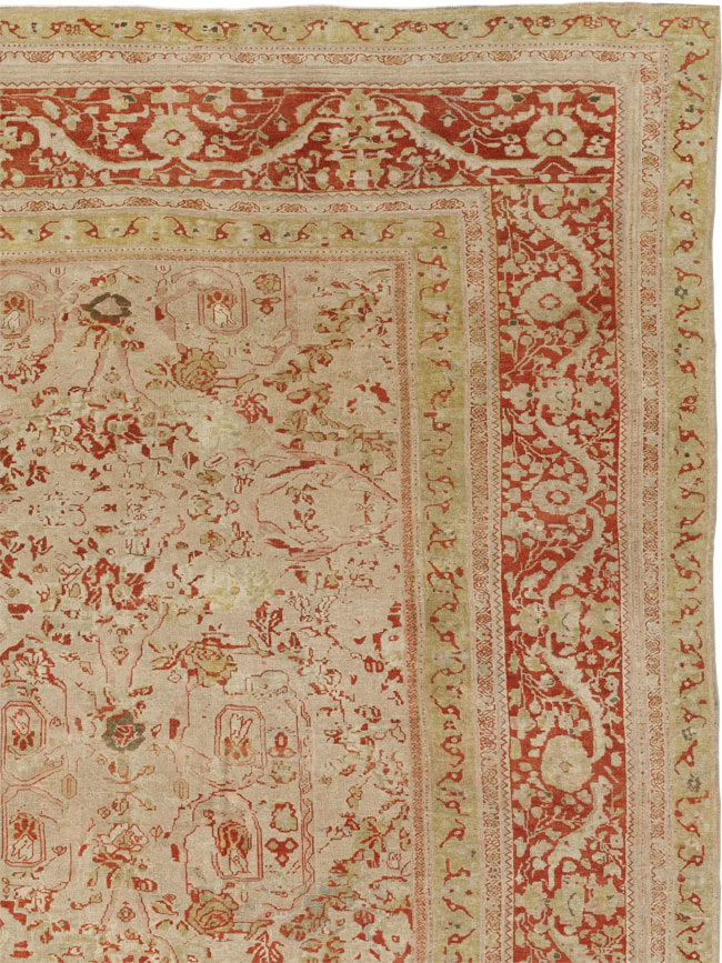 Antique Persian Mahal Oversize Carpet, No.27764 - Staging