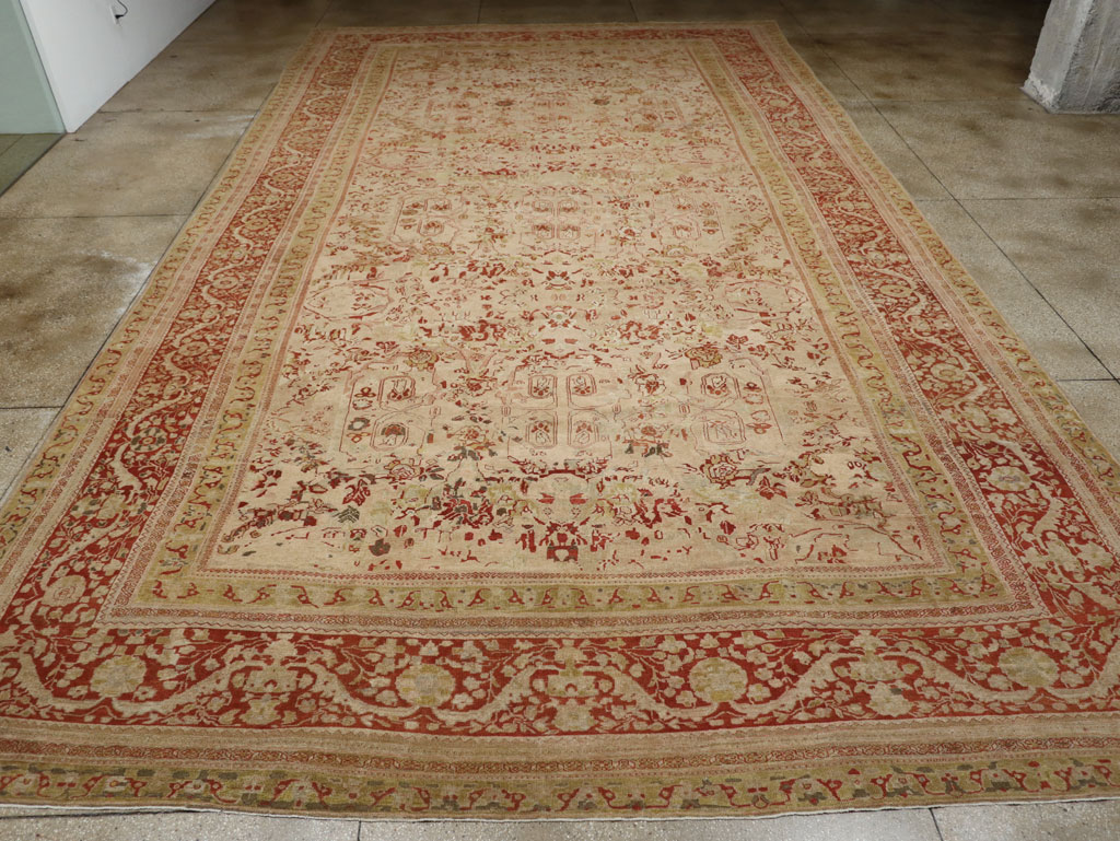 Antique Persian Mahal Oversize Carpet, No.27764 - Staging