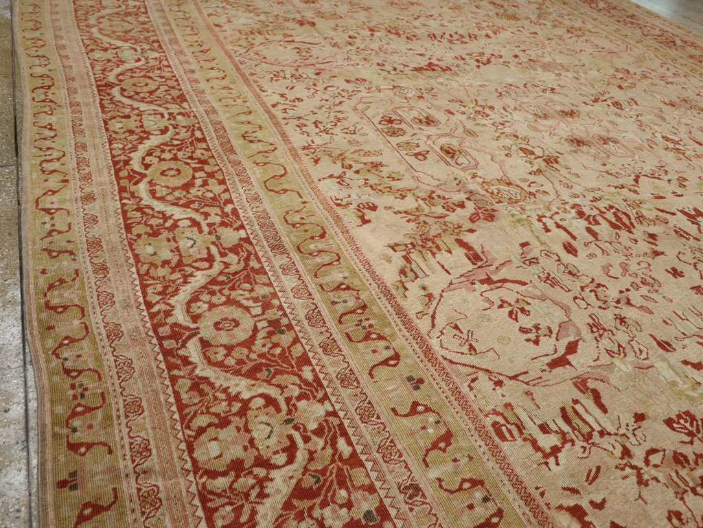 Antique Persian Mahal Oversize Carpet, No.27764 - Staging