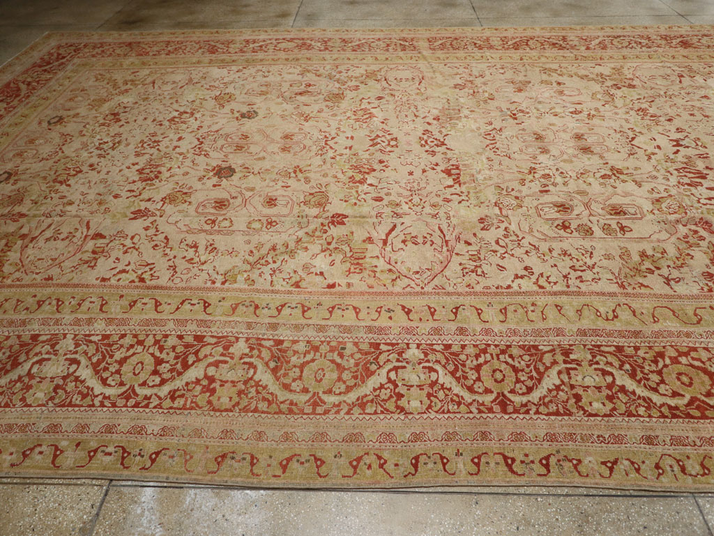 Antique Persian Mahal Oversize Carpet, No.27764 - Staging