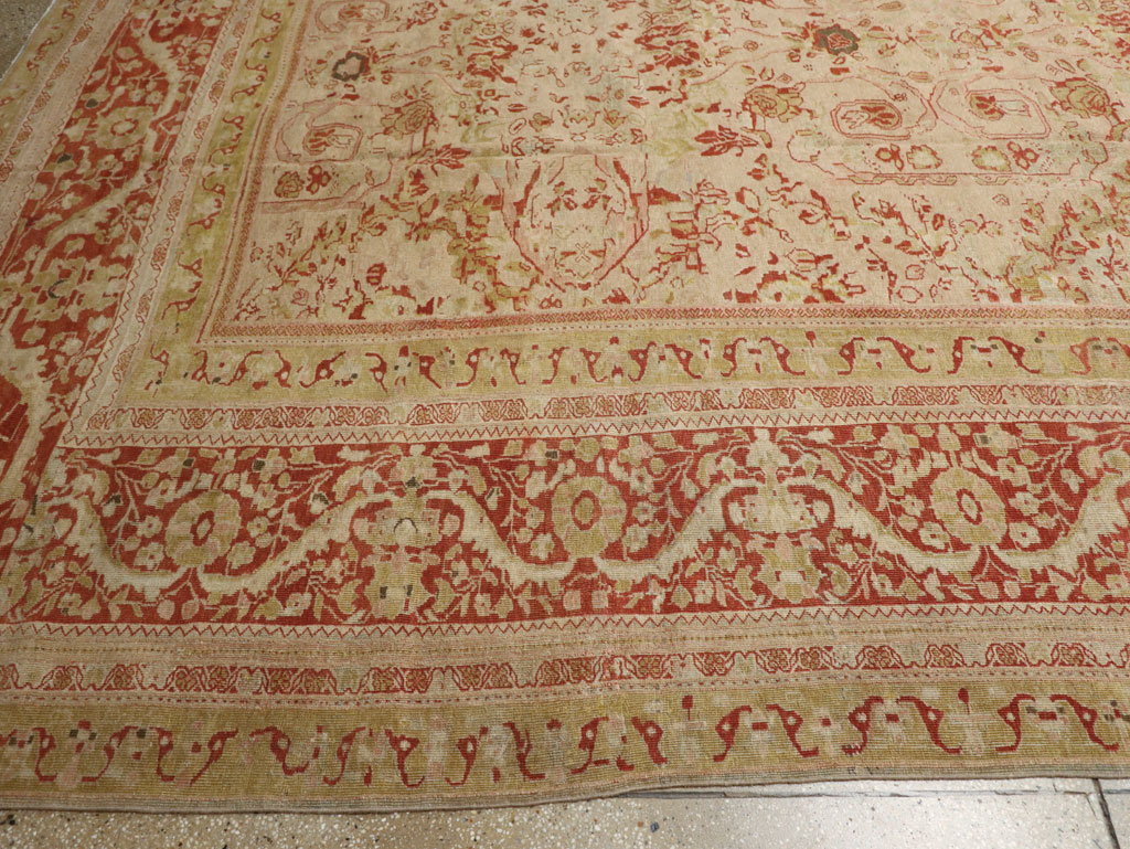 Antique Persian Mahal Oversize Carpet, No.27764 - Staging