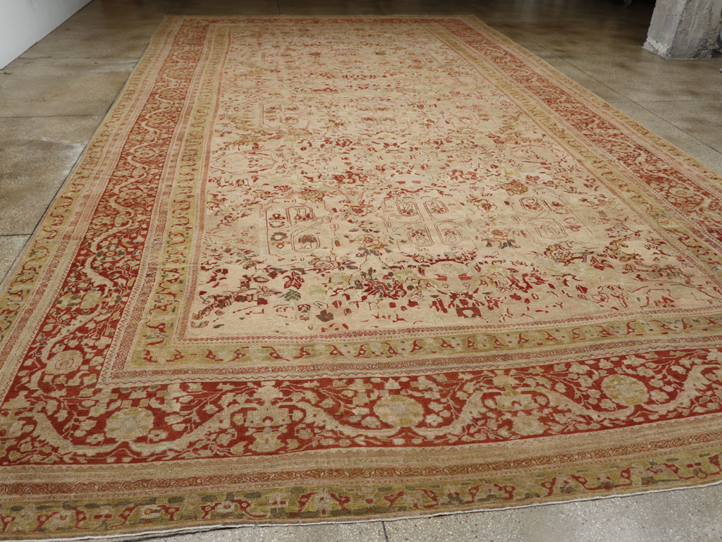 Antique Persian Mahal Oversize Carpet, No.27764 - Staging