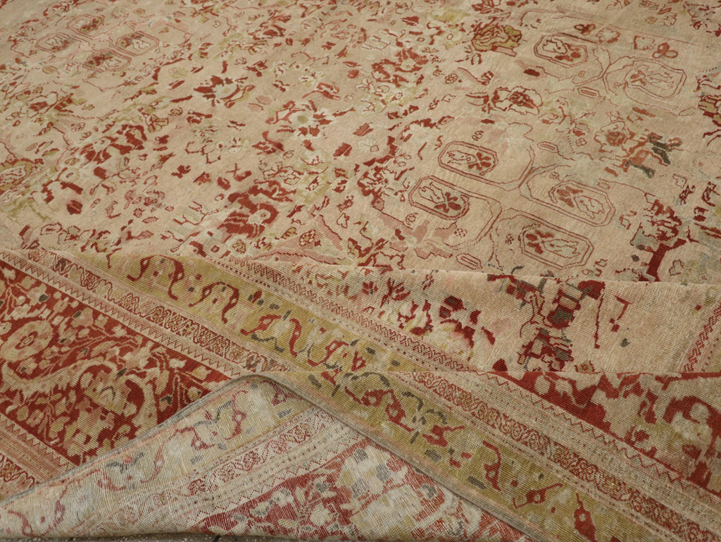 Antique Persian Mahal Oversize Carpet, No.27764 - Staging