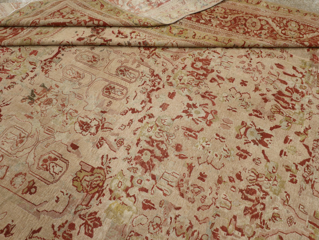 Antique Persian Mahal Oversize Carpet, No.27764 - Staging