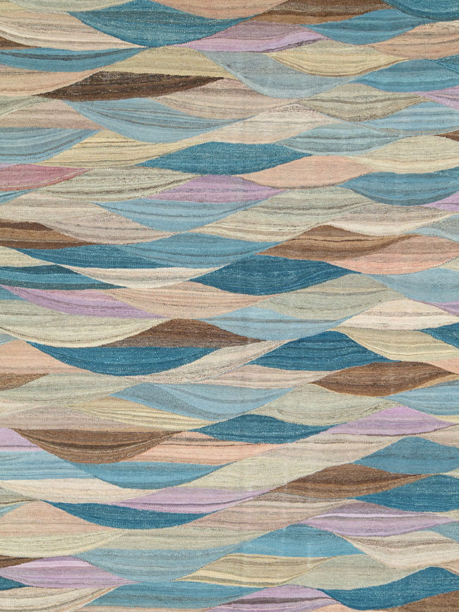 Modern Swedish Inspired Turkish Flatweave, No.27766 - Staging