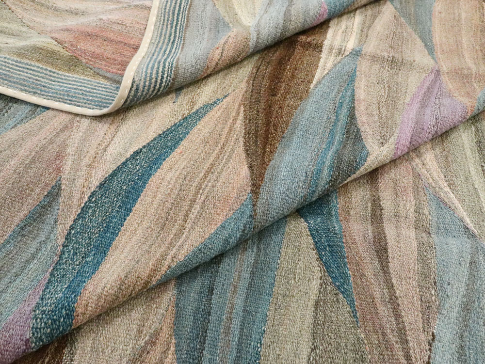 Modern Swedish Inspired Turkish Flatweave, No.27766 - Staging