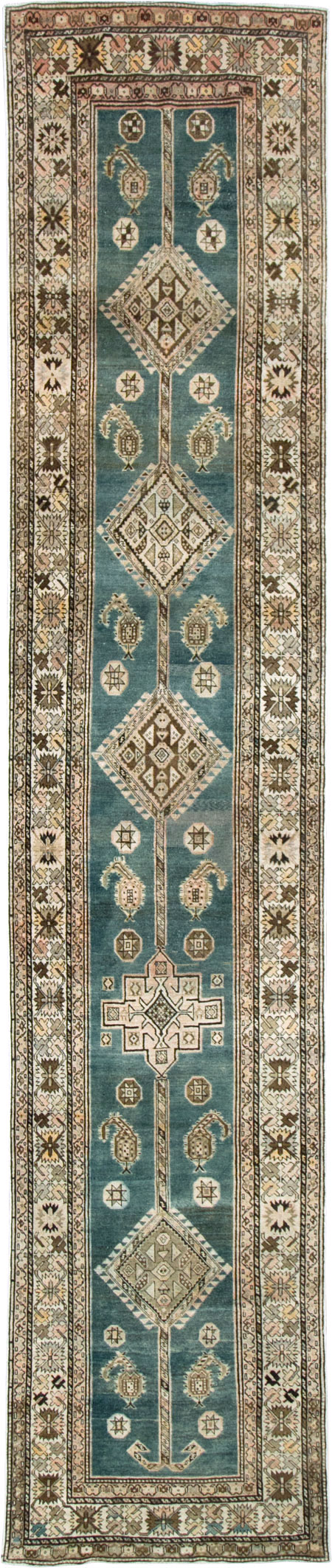 Vintage Persian Serapi Rug, No.27773 - Staging