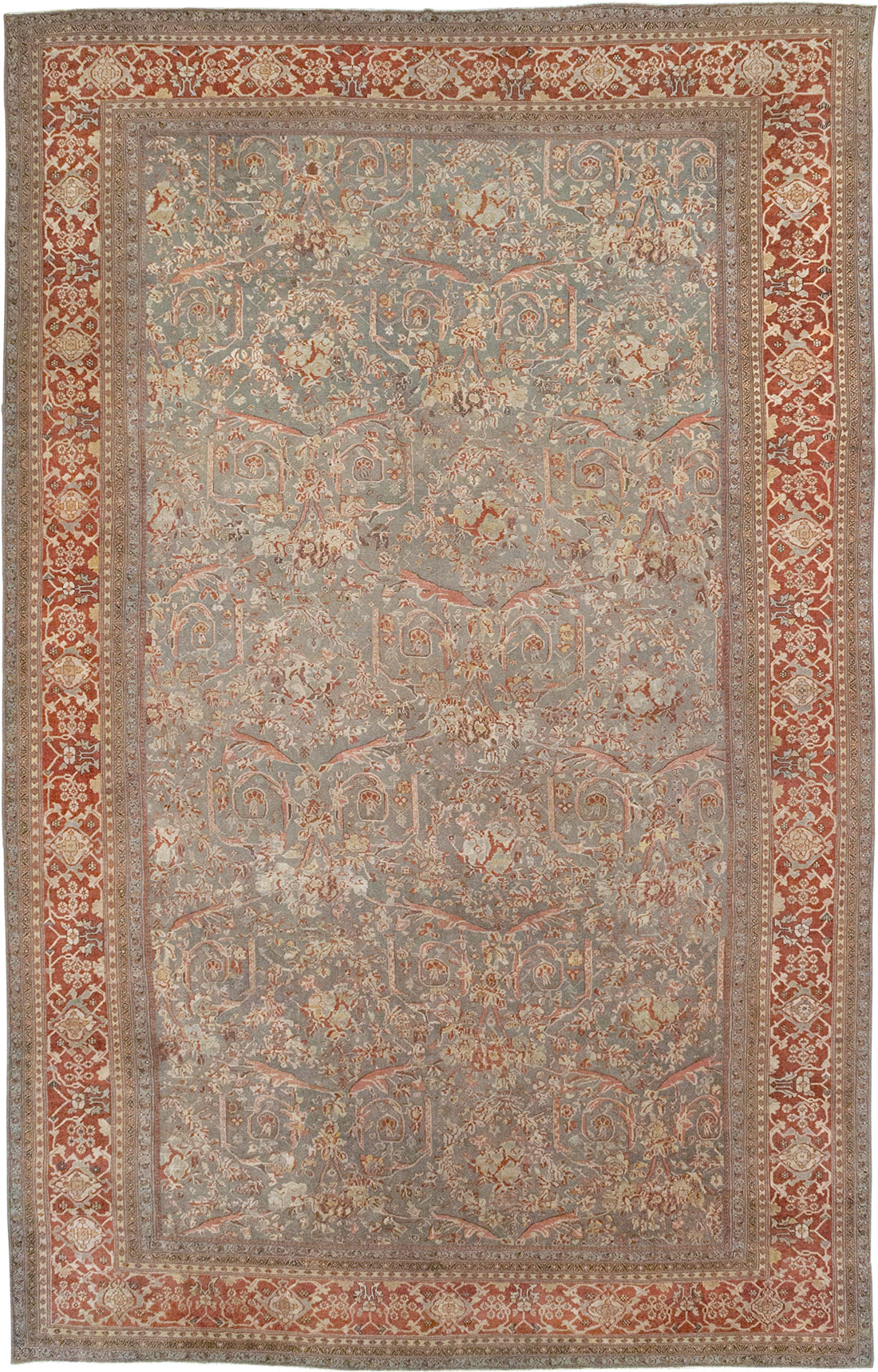 Antique Persian Mahal Oversize Carpet, No.27778 - Staging