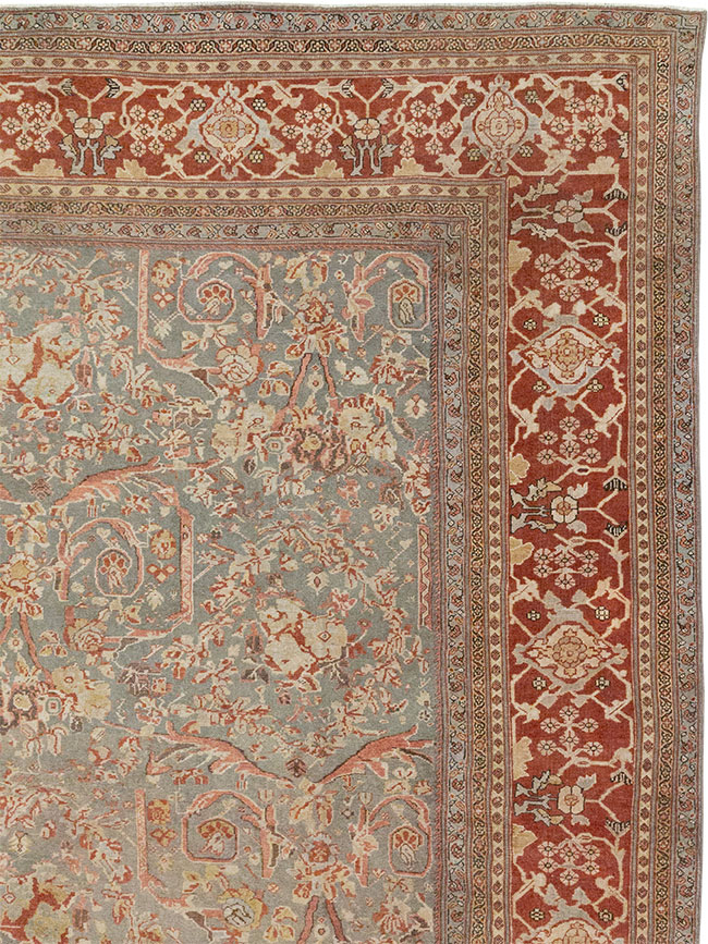 Antique Persian Mahal Oversize Carpet, No.27778 - Staging