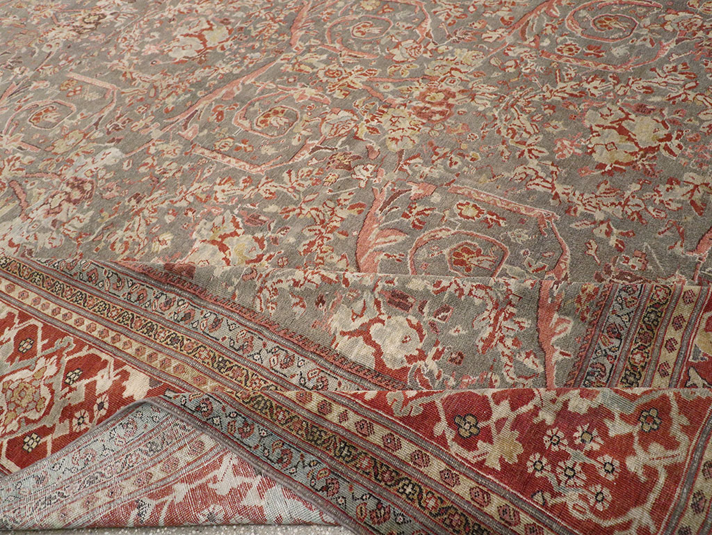 Antique Persian Mahal Oversize Carpet, No.27778 - Staging