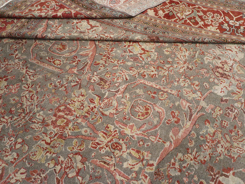 Antique Persian Mahal Oversize Carpet, No.27778 - Staging