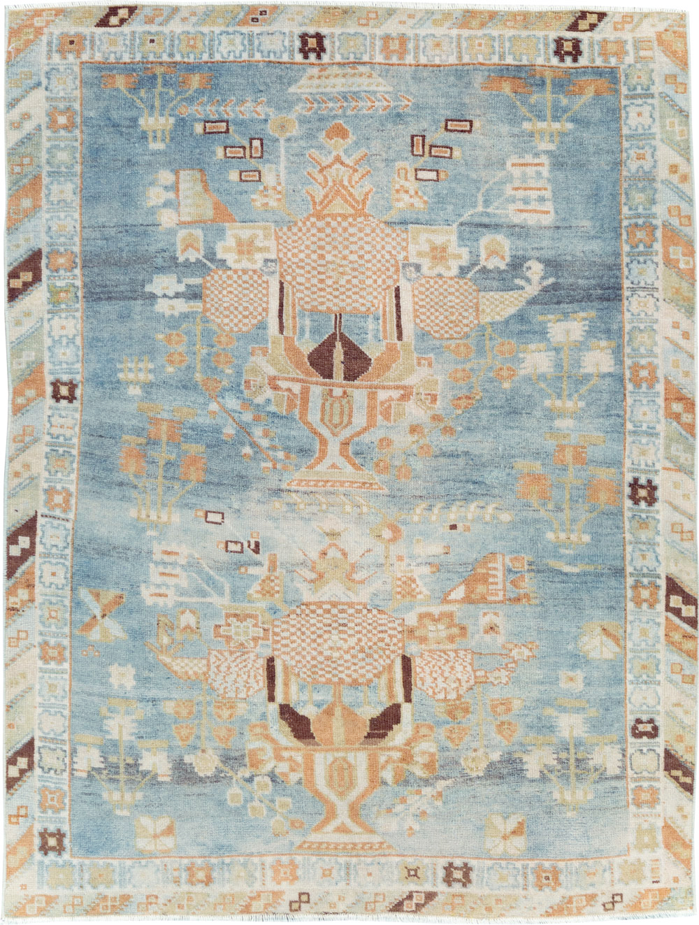 Vintage Persian Afshar Rug, No.27779 - Staging