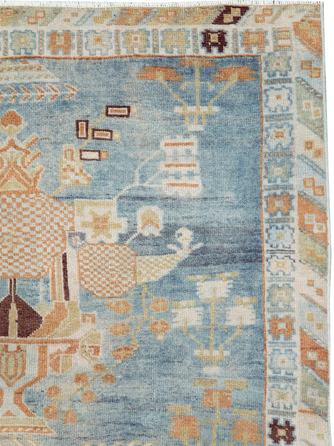 Vintage Persian Afshar Rug, No.27779 - Staging