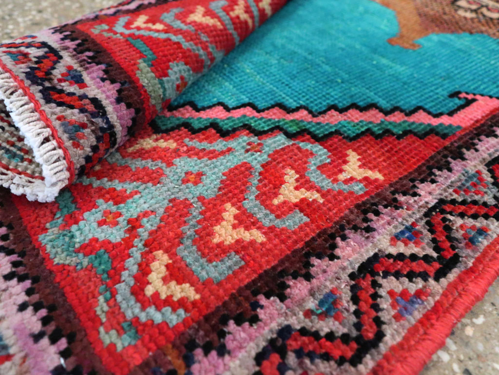 Vintage Pictorial Hamadan Rug, No.27780 - Staging