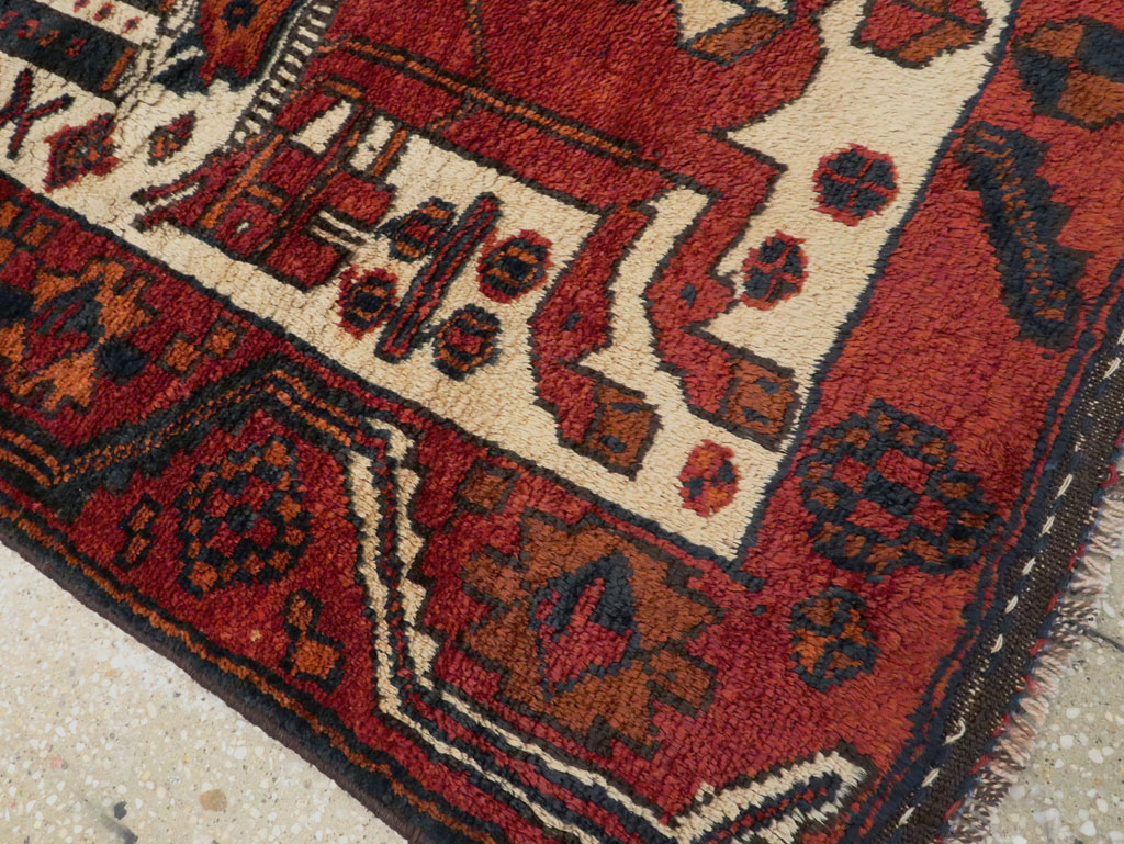 Vintage Persian Pictorial Bakhtiari Rug, No.27782 - Staging