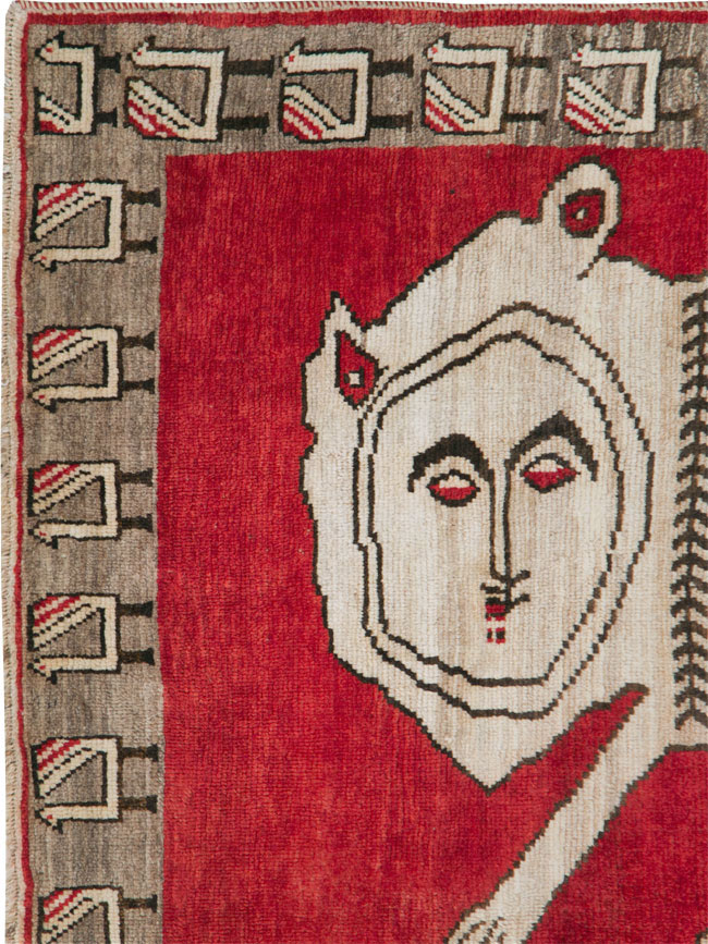 Vintage Persian Gabbeh Rug, No.27786 - Staging