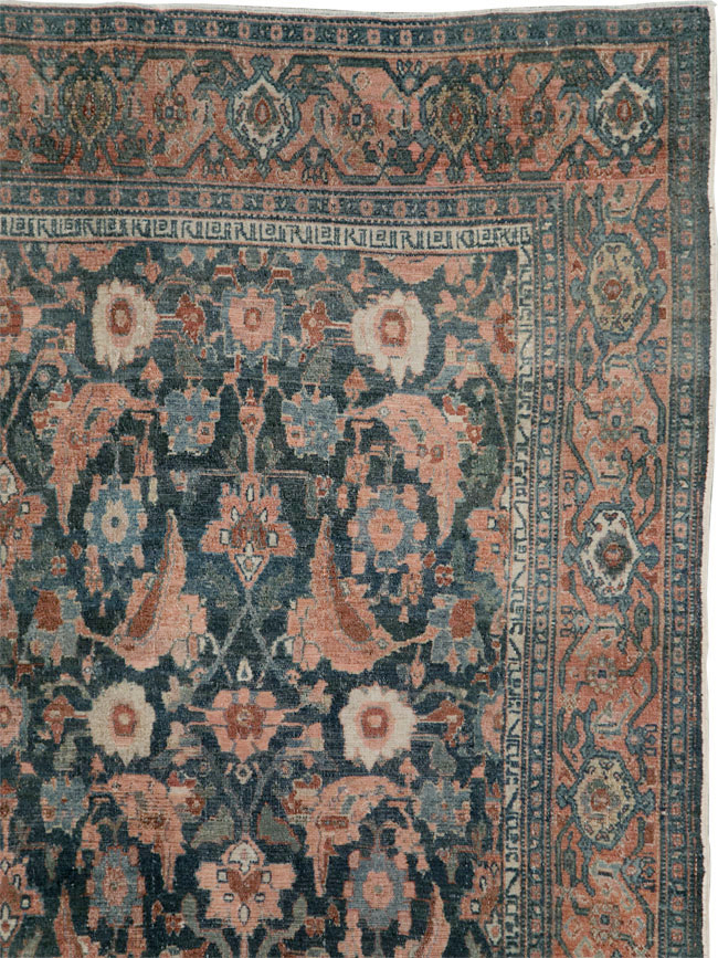 Antique Persian Senneh Malayer Carpet, No.27812 - Staging