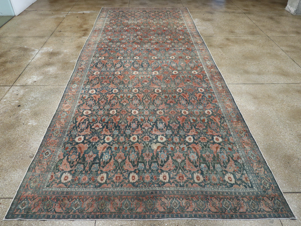 Antique Persian Senneh Malayer Carpet, No.27812 - Staging