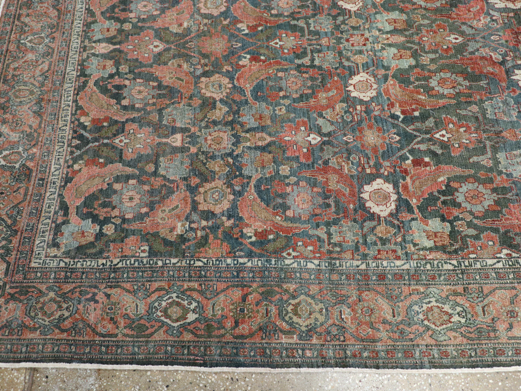 Antique Persian Senneh Malayer Carpet, No.27812 - Staging