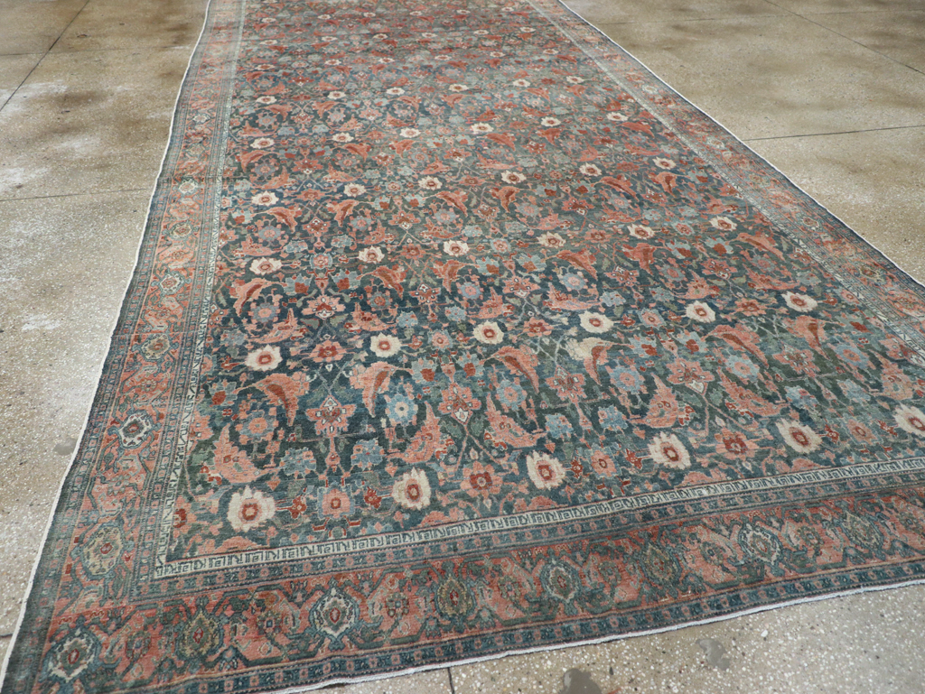 Antique Persian Senneh Malayer Carpet, No.27812 - Staging