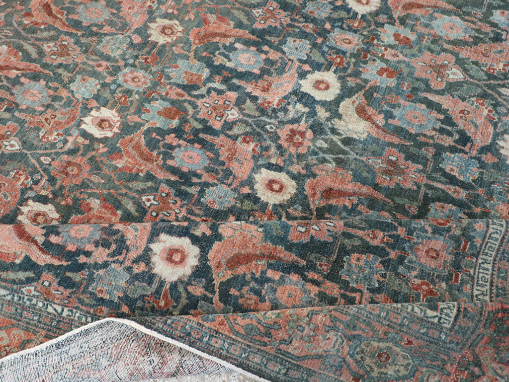 Antique Persian Senneh Malayer Carpet, No.27812 - Staging