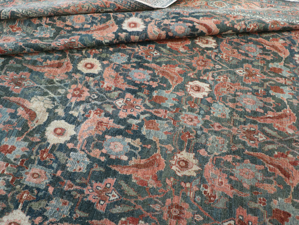 Antique Persian Senneh Malayer Carpet, No.27812 - Staging