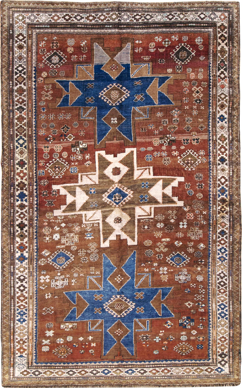 Vintage  Caucasian Kazak Rug, No.27814 - Staging