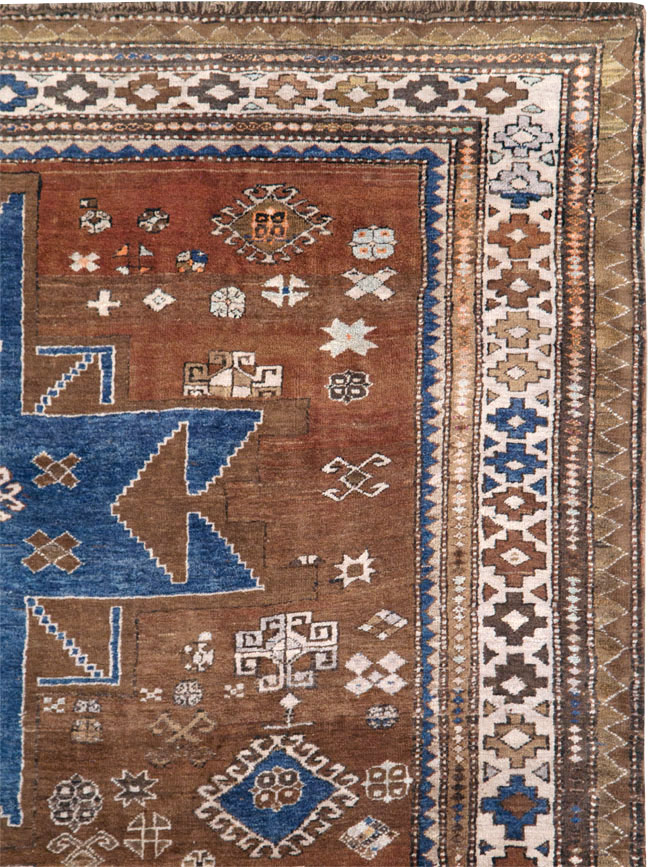 Vintage  Caucasian Kazak Rug, No.27814 - Staging