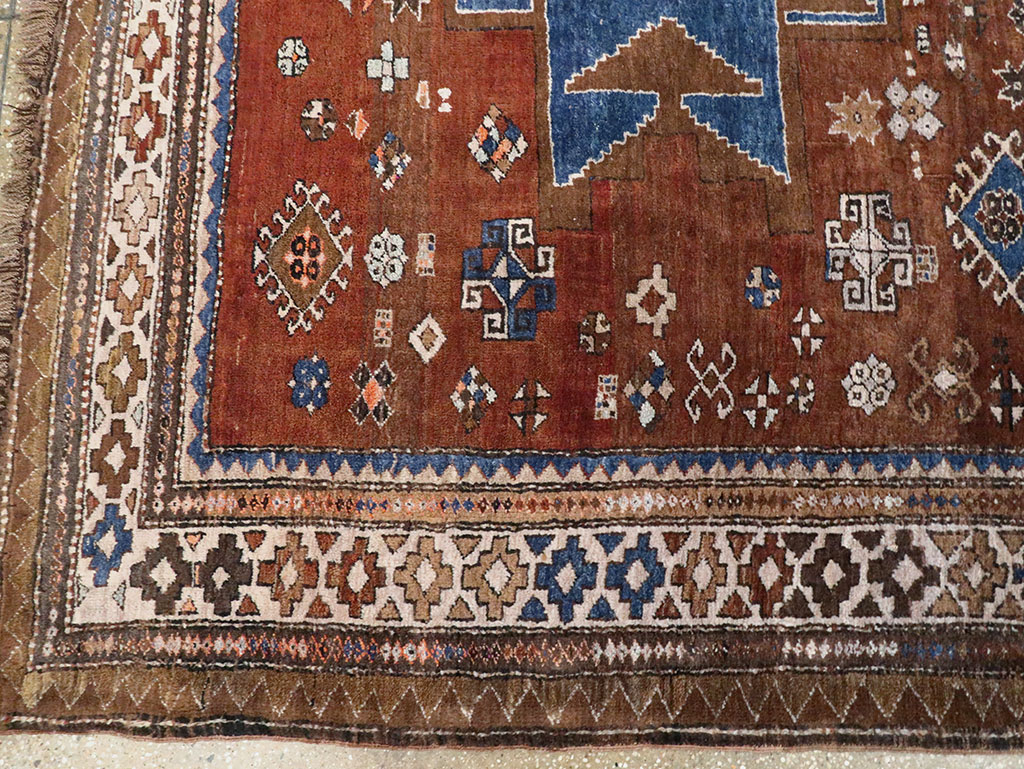 Vintage  Caucasian Kazak Rug, No.27814 - Staging