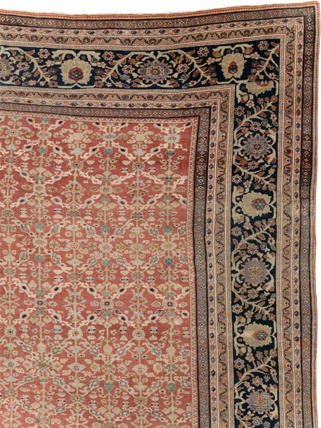 Antique Persian Mahal Oversize Carpet, No.27816 - Staging