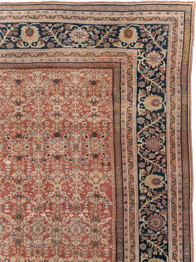 Antique Persian Mahal Oversize Carpet, No.27816 - Staging