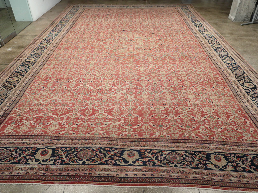 Antique Persian Mahal Oversize Carpet, No.27816 - Staging